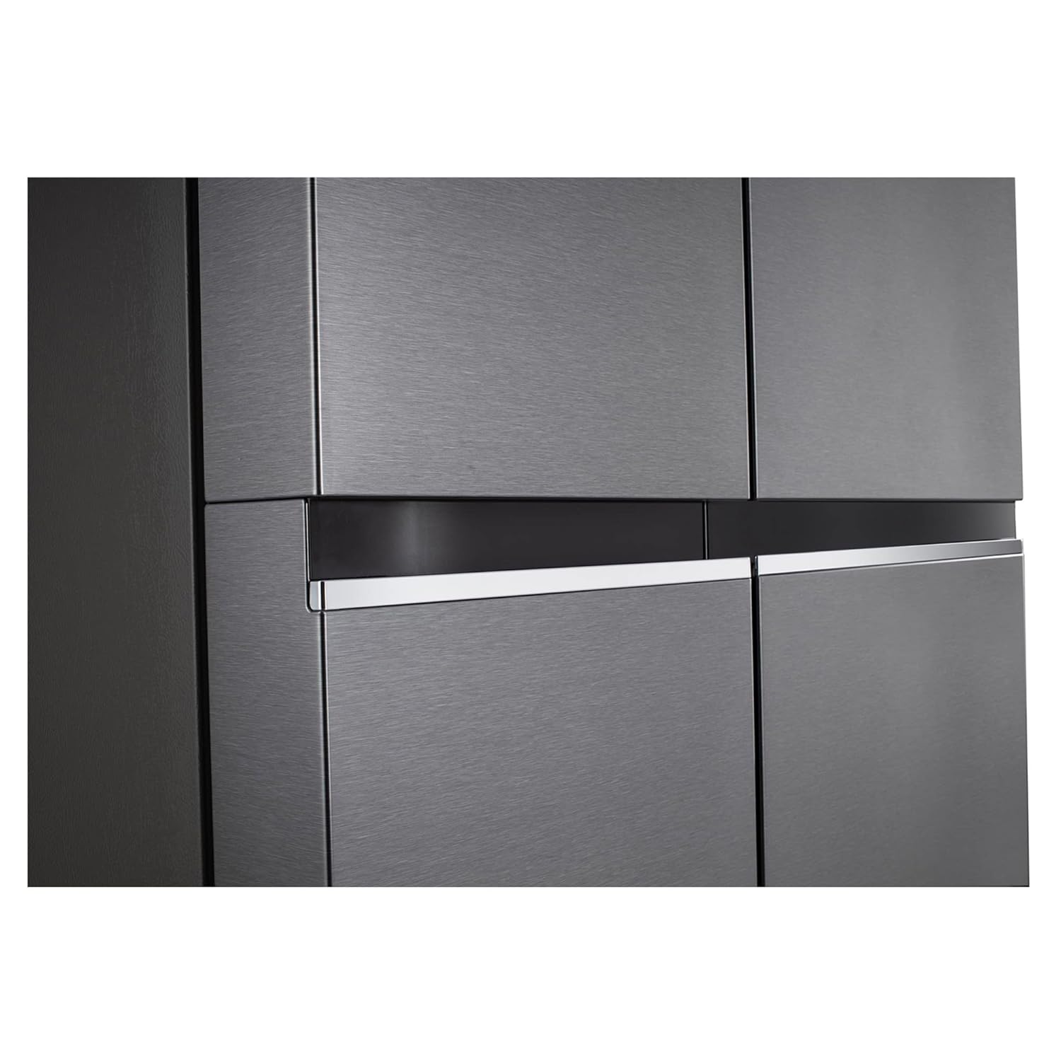 LG 655 L, 3 Star, Frost-Free Smart Inverter Double Door Side-By-Side Refrigerator (GL-B257HDSY, Dazzle Steel, Smart Diagnosis, Express Freeze | Multi Air-Flow)
