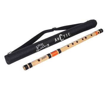 ARCTIC Flutes Swarna C Natural Premium Bamboo Right Hand Flute/Bansuri Size 19 inches with Bag