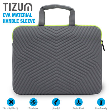 Tizum Laptop Bag Sleeve Case Cover for 15/15.6-Inch Laptop MacBook Designer Neoprene (Grey)