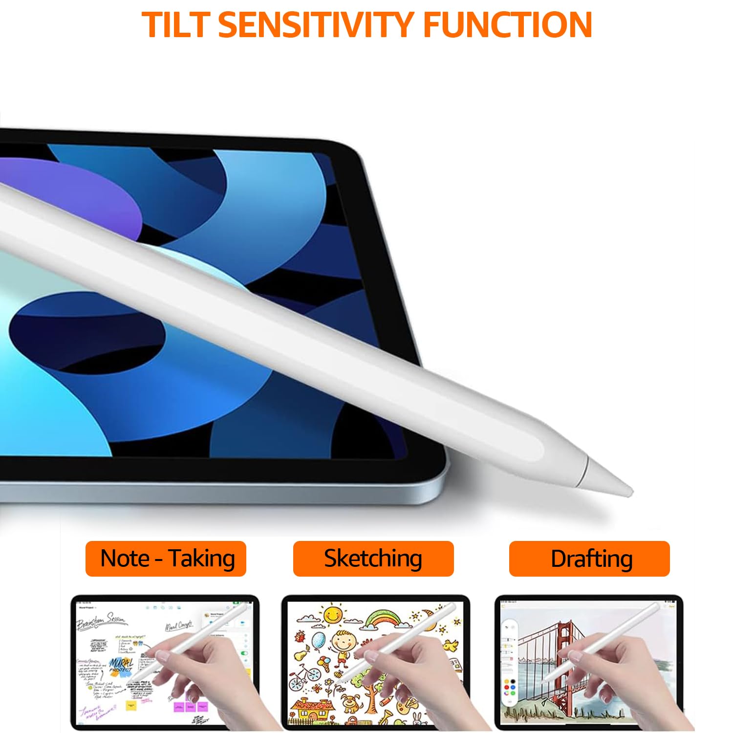 Amazon Basics Universal Stylus Pen for Touch Screens | Android, iOS (iPad and iPad Pro) | Fine Point Stylus Pen (White)
