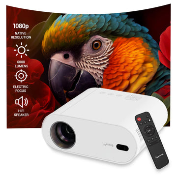 Lifelong Electronics TruePixel स्मार्ट प्रोजेक्टर | Android, 1080P फुल HD नेटिव और 4K अल्ट्रा HD सपोर्ट | 6000 लुमेन | कमरे और बाहर के लिए | सभी OTT ऐप्स | वाईफ़ाई/बीटी, मिररिंग, USB, HDMI, स्पीकर