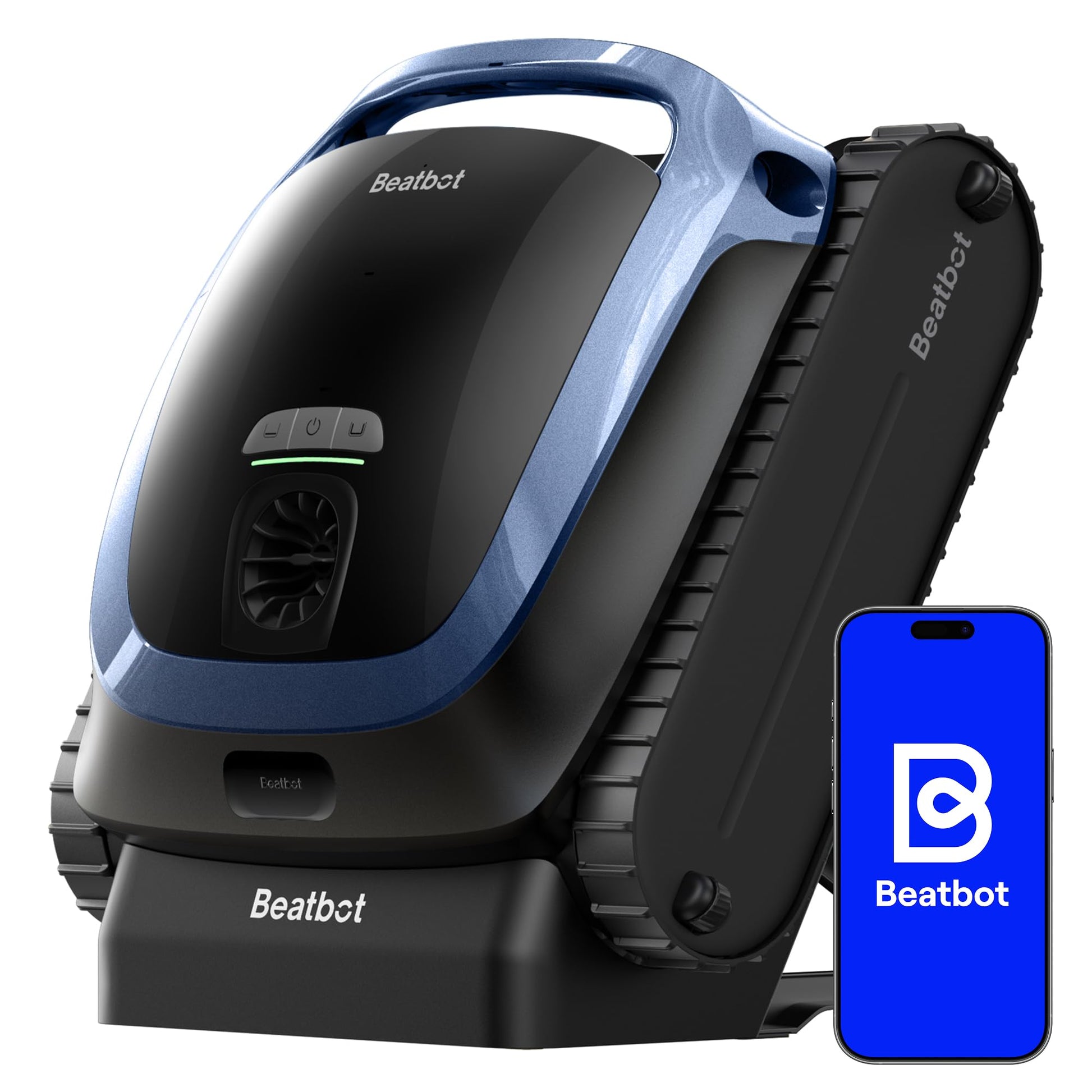 (2025 Upgrade) Beatbot AquaSense 2 Cordless Robotic Pool Vacuum Cleaner, Smart Surface Parking, Double-Pass Waterline Scrubbing, Cleans Floor, Walls and Waterline, Light Blue