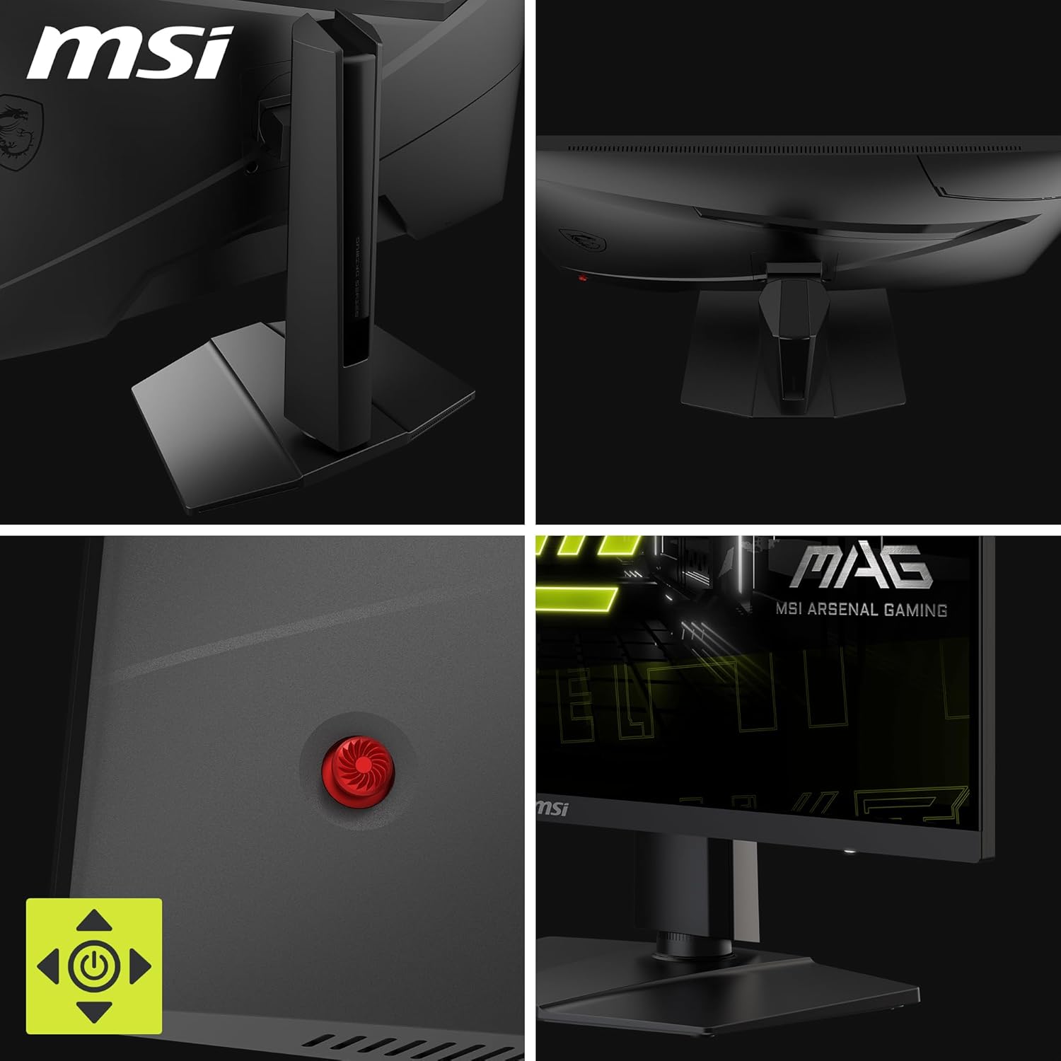 MSI MAG 275F 27 Inch FHD Gaming Monitor - 1920 x 1080 Rapid IPS Panel, 180 Hz / 0.5ms (GtG, Min.),115% sRGB Colour Gamut, Frameless Design, HDR Ready - DisplayPort 1.4, HDMI™