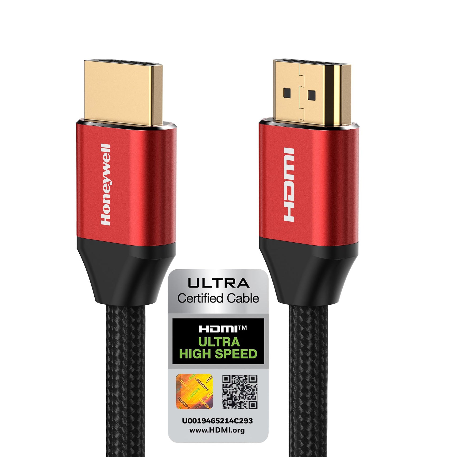 Honeywell HDMI 1.4 Cable with Ethernet (32.8ft/10M) High Speed HDMI Cable 10.2GBPS | Supports 3D /4Kx2K Ultra High Definition | 3D Home Theatre | 3D Gaming | Black