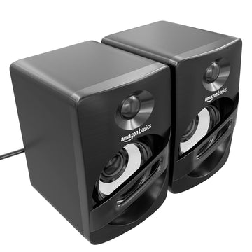 amazon basics Portable Multimedia Speaker| Suitable for Laptop & Desktop (Black) | USB 2.0 | Deep Bass