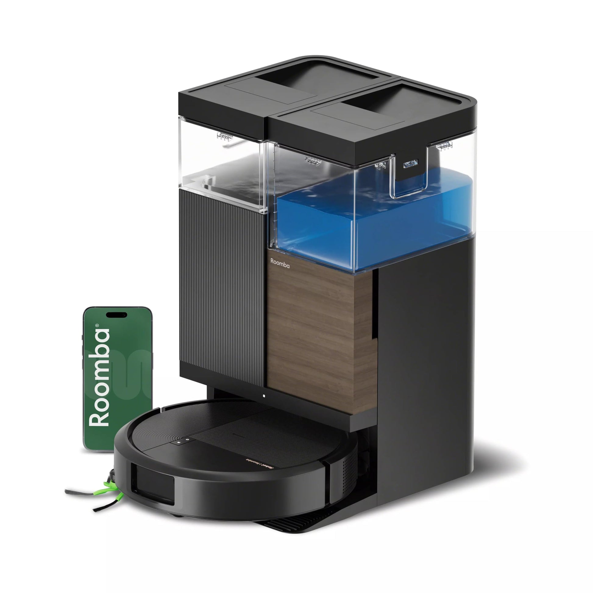 iRobot Roomba Plus 575 Robot Vacuum & Mop Combo, 25,000Pa Suction, PrecisionVision AI Obstacle Avoidance, 90 Days Emptying, Multifunction Dock, Self‑Cleans, Heated Wash & Dry, Lifting Spinning Mops