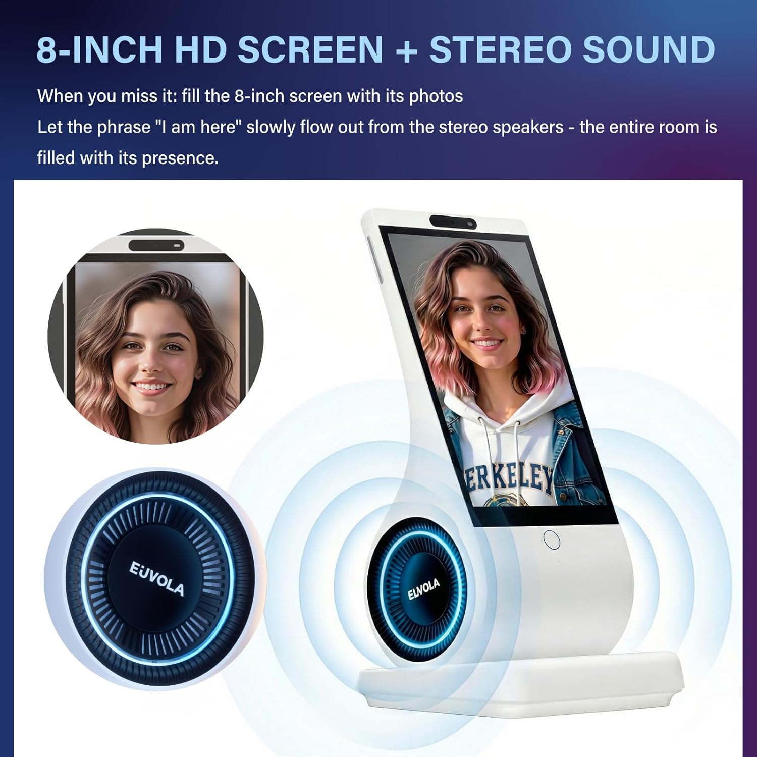 umissfun Emotional AI Companion Device,AI Chat Companion, AI Desktop Robot Companion,Voice Understanding,Personality Design,Tech&Gadget Gift,Geek,Desktop Setup,True Empathy AI-Grows with You (White)
