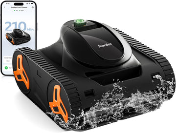 (2026 NEW) iGarden Robotic Pool Cleaner KN Series, 210-Min Runtime, Smart 3D Navigation, Full-Inverter Energy-Saving Tech, Cleans Floor, Wall & Waterline, for Above-Ground & Inground Pools