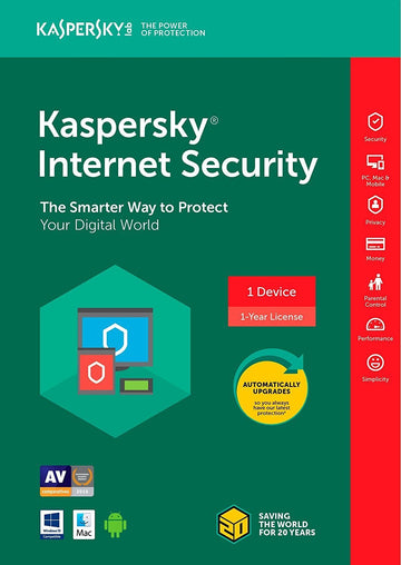 Kaspersky Internet Secrurity Latest Version - 1 PC, 1 Year (Email Delivery in 2 Hour- No CD)