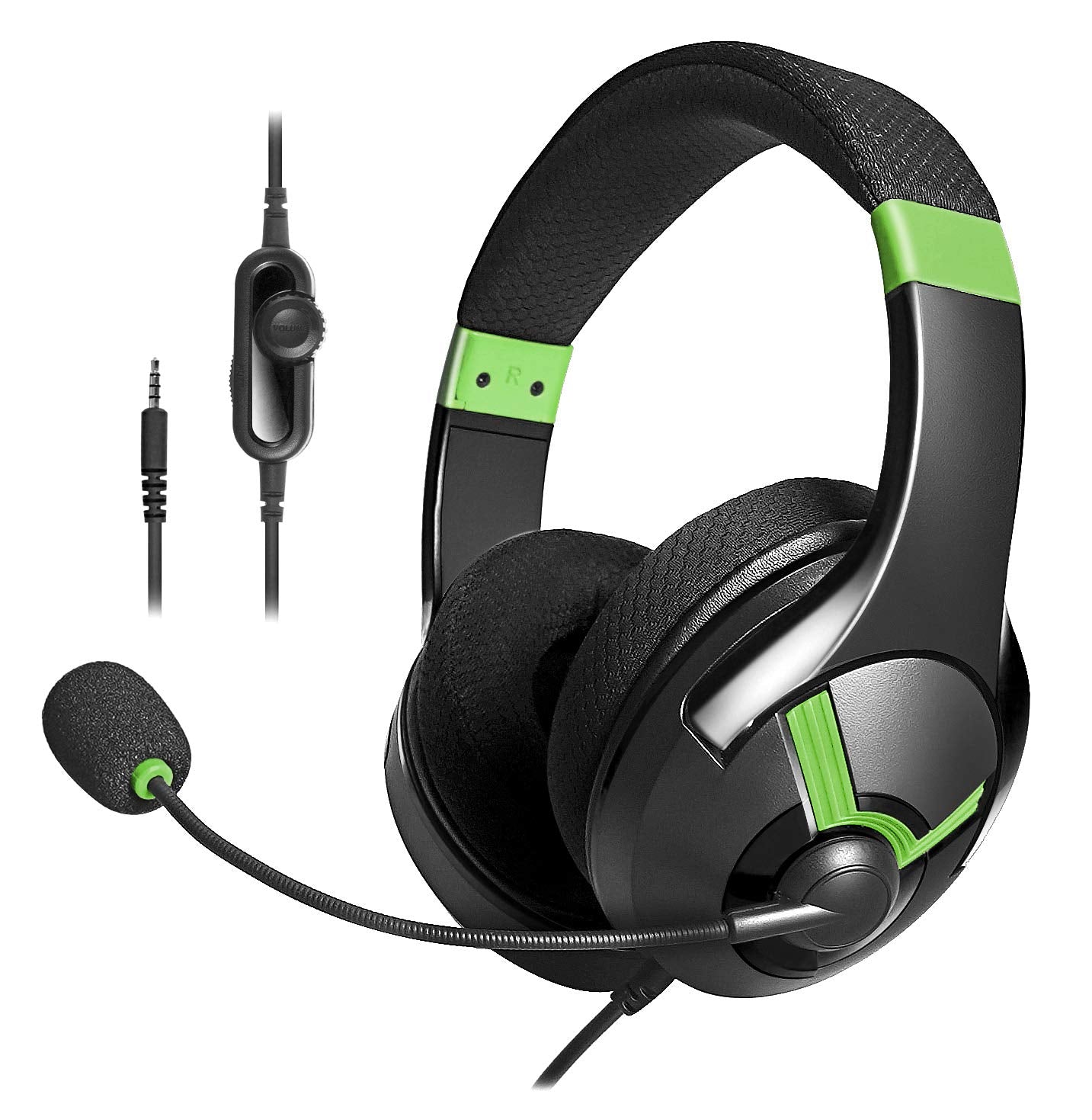 Amazonbasics Wired On Ear Gaming Headphones With Mic (Green)