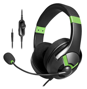 Amazonbasics Wired On Ear Gaming Headphones With Mic (Green)