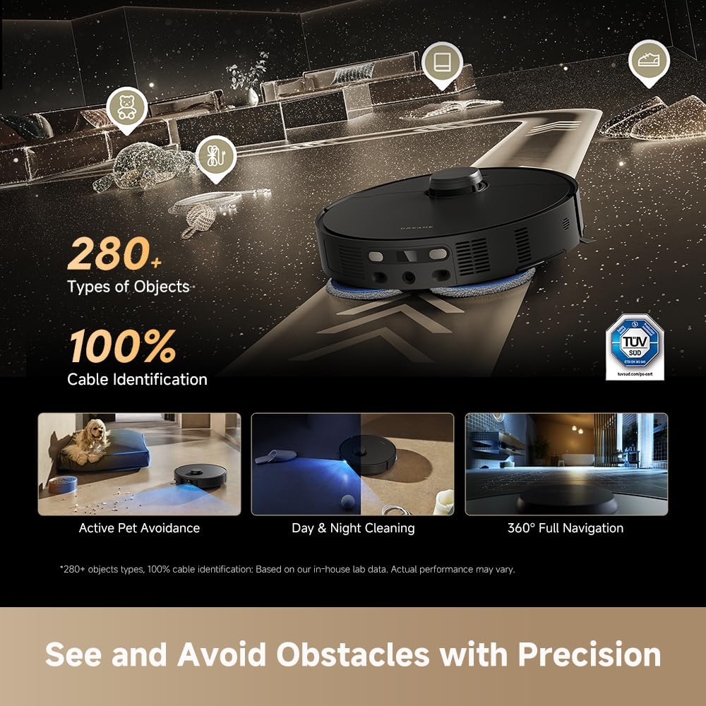 dreame Matrix10 Pro Robot Vacuum and Mop with AI RGB Avoidance | Multi-Mop Switching Dock for Multi-Surface, 30,000Pa Suction, Mop Self-Cleaning, Three-Solution for Pets