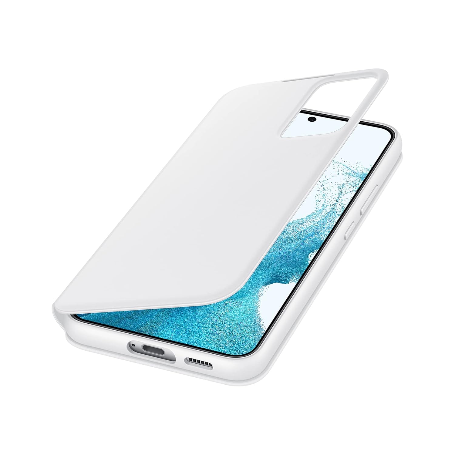 Samsung Official S22 Smart Clear View Cover White.