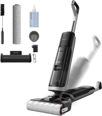 dreame H14 Pro Wet Dry Vacuum Cleaner, 180° Lie-Flat Vacuum Mop, 140°F Washing and Fast Hot Air Drying, Powerful 18kPa Suction Floor Cleaner Machine, Easy GlideWheel Movement, Smart App Control