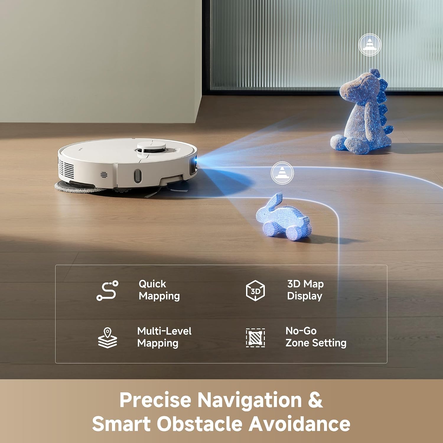 dreame L40 Ultra Gen 2 Robot Vacuum and Mop with 25,000Pa Suction | Extendable Side Brush & Mop, All-in-One Self-Emptying & Cleaning Dock, 10.5mm Mop Lifting, Obstacle Avoidance, App Control