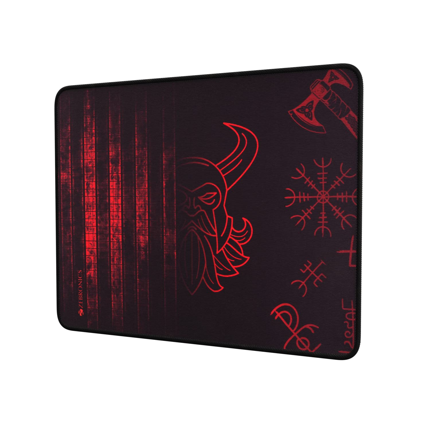 ZEBRONICS Firestorm Gaming Mouse pad for All Mouse sensors with Micro-Textured Fabric Surface, Anti Slip Rubber Base, 800x300mm Size, 4mm Thickness and a Portable roll and go Design