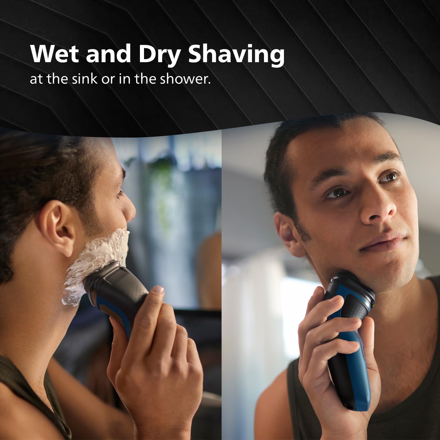 Philips Electric Shaver for Man| 3D Flex Heads| 27 Self-Sharpening Blades| ComfortCut |100% Waterproof IPX7, 40 Mins Runtime, 2yr warranty | S1151/03
