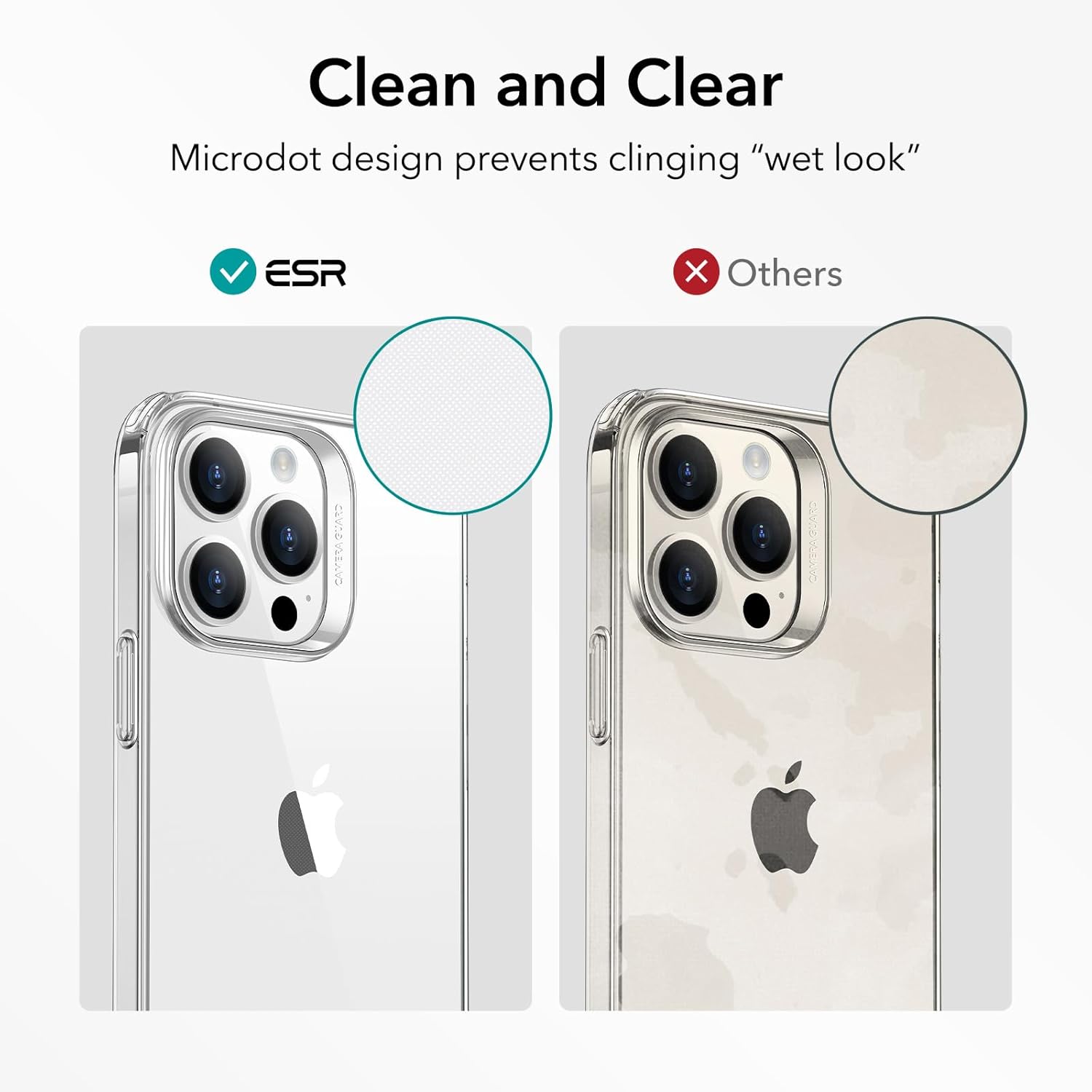 ESR for iPhone 14 Pro Max Case, Shockproof Drop Protection, Project Zero Series, TPU, Yellowing-Resistant, Slim and Thin, Transparent Back Cover, Clear