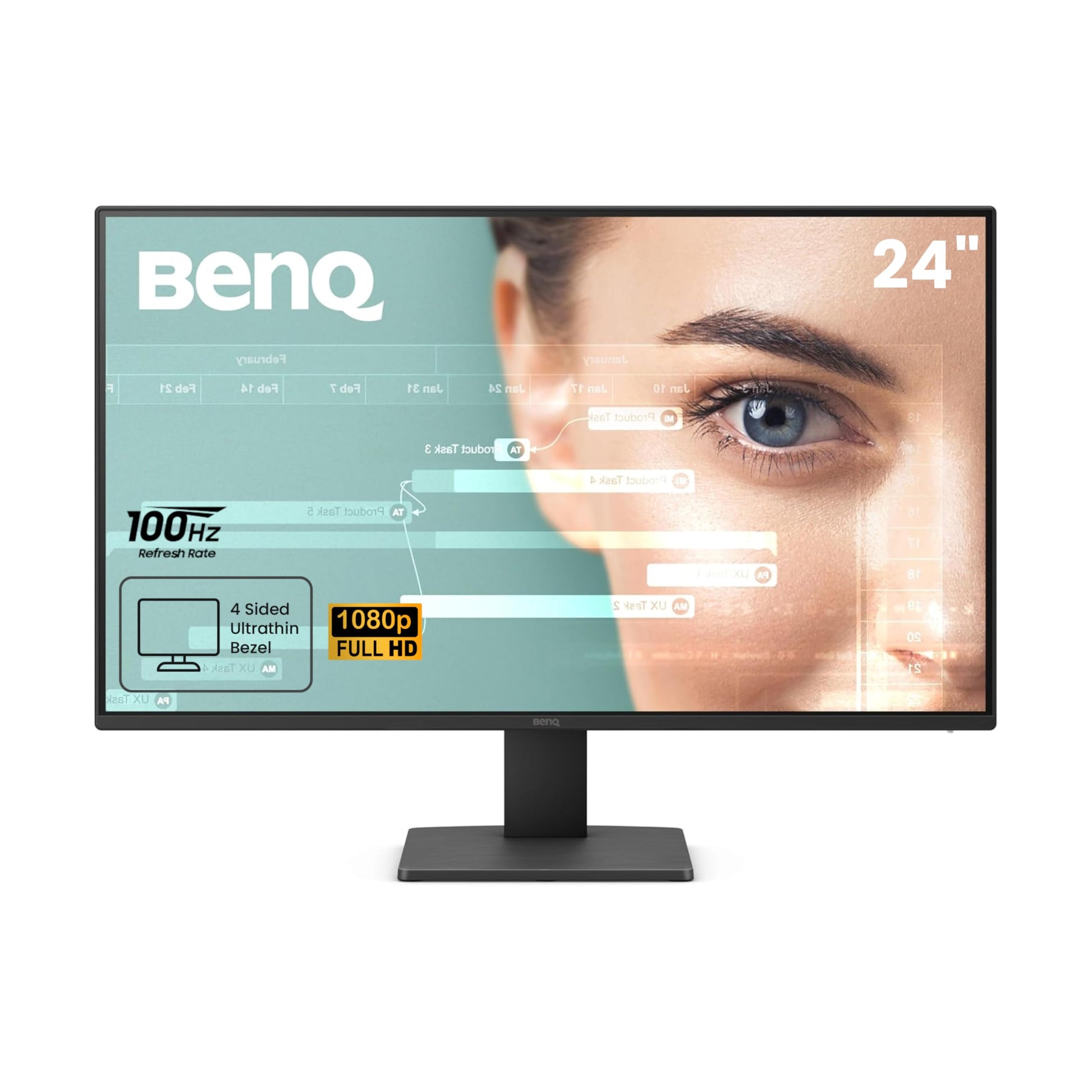 BenQ GW2791 27” 1920x1080 FHD 100Hz IPS Eye-Care 99% sRGB Monitor| HDMI| DisplayPort| Ultra Slim Bezel| TUV-Certified| Flicker-Free| Low Blue Light Plus (Black)