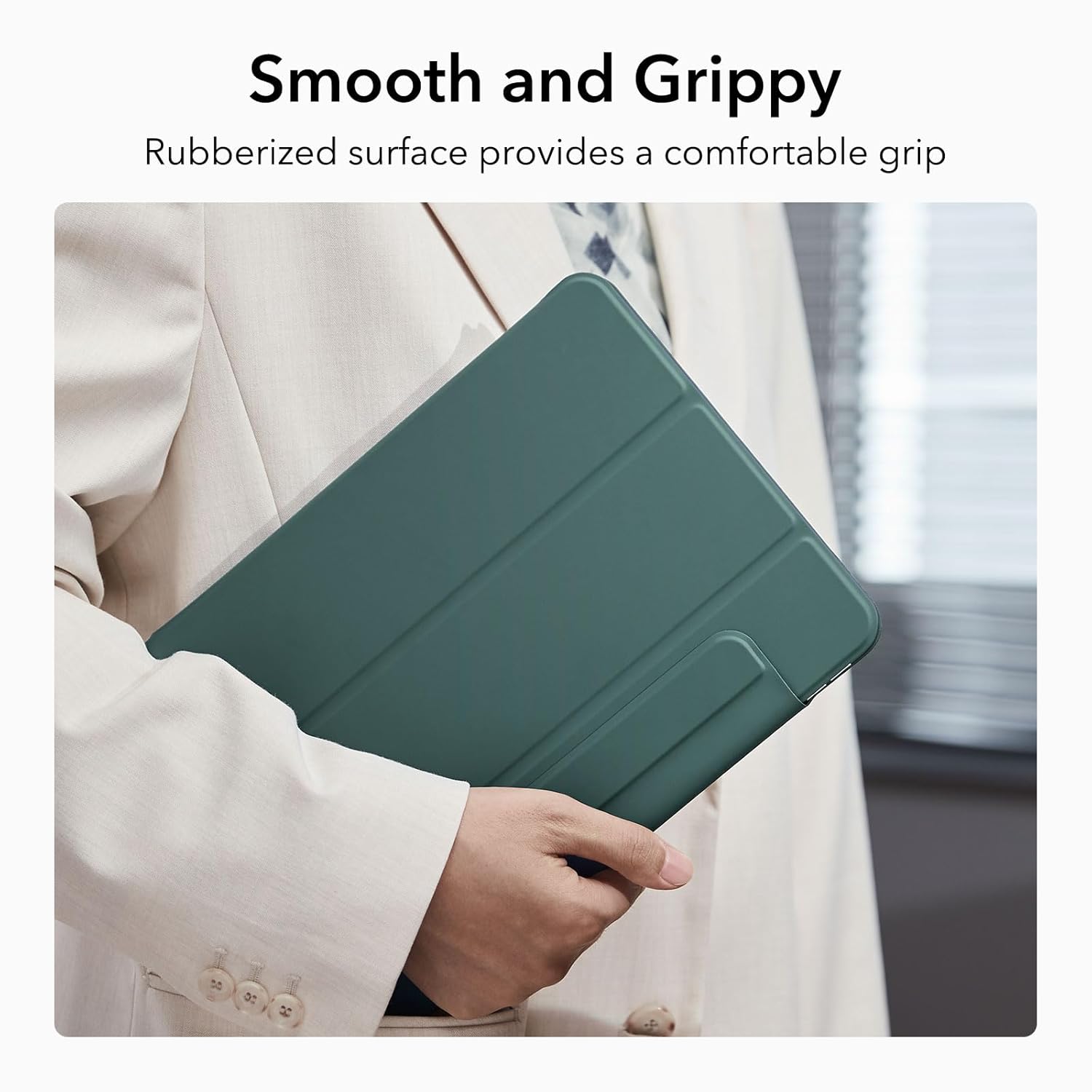 ESR for iPad Pro 12.9 inch Cover (2022/2021/2020, 6th/5th/4th Generation), iPad Air 13 inch Case 2025/2024, Convenient Magnetic Attachment, 2-Way Stand, Rebound Magnetic Case, Green