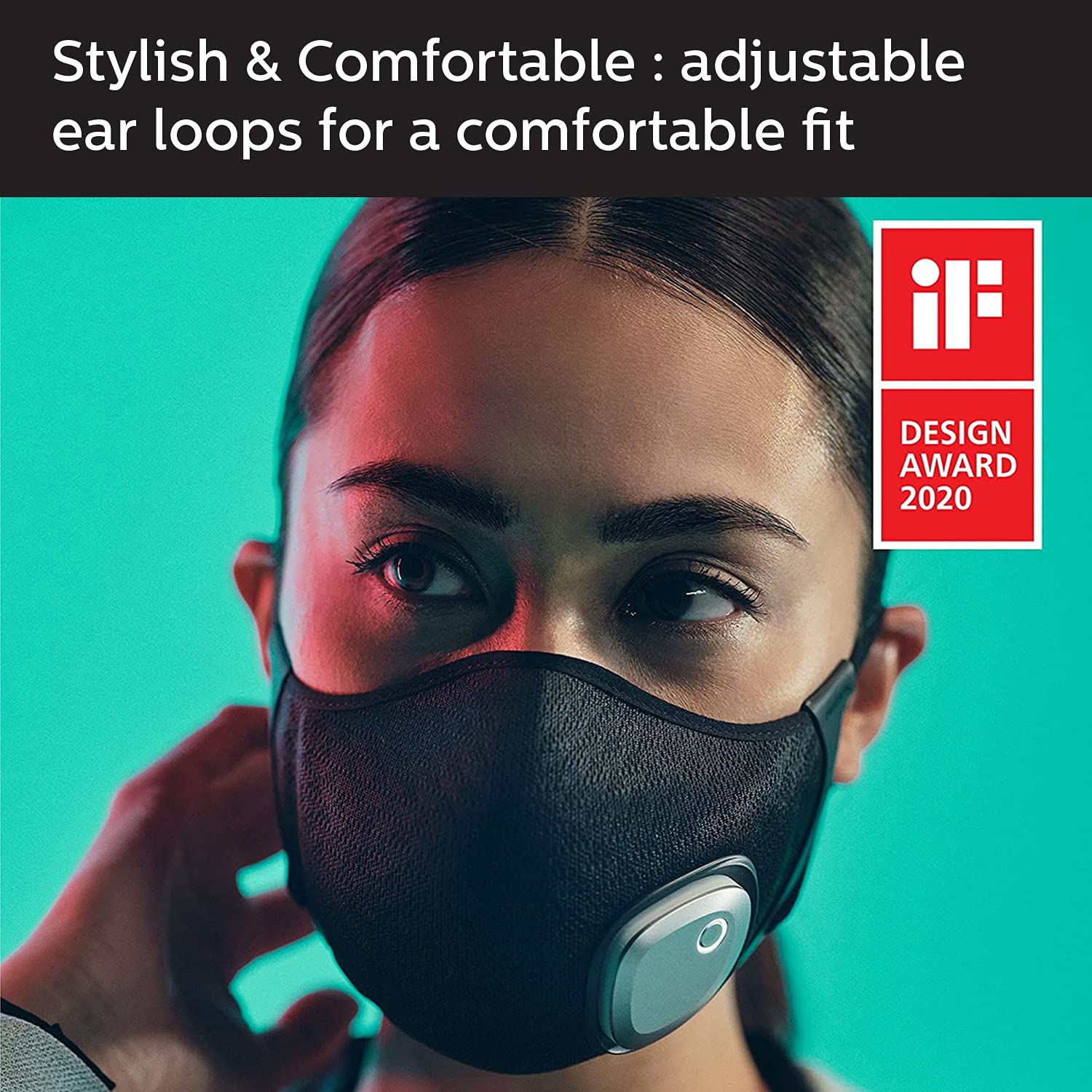 Philips Fresh Air Mask, Superior Breathing Comfort, Air Power System, Acm067/01 (Black) - Plastic, Unisex