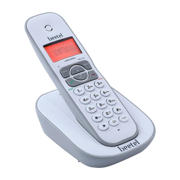 Beetel X73N 2.4Ghz Cordless Landline Phone with Caller ID Display, 2-Way Speaker Phone with Volume Controls, Auto Answer, Alarm Function, Stylish Design (Grey/White)(X73N)
