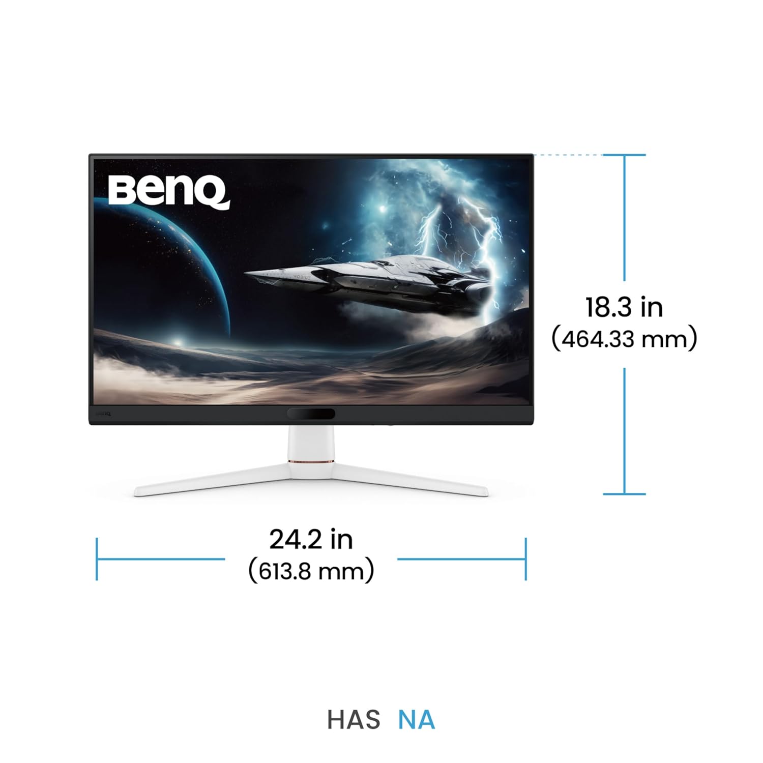 BenQ MOBIUZ EX271 27” FHD 180Hz Gaming Monitor, 1ms GtG, AMD FreeSync, DP 1.2, HDMI 2.0, USB Hub, 95% P3, Game Optimized Color, 2.5Wx2 Speakers, VESA Display HDR400 (White)
