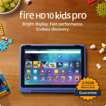 Amazon Fire HD 10 Kids Pro tablet (newest model) ages 6-12. Bright 10.1