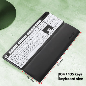 Ant Esports Full Size Keyboard Wrist Rest Pad -18"- Memory Foam Palm Rest with Non-Slip Footpad - Ergonomic Design Wrist Support - Desk Keyboard Accessory Gaming Gear-Full Size-Black