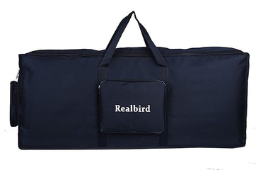 Realbird® Piano Cover Bag for 61 Keys Piano {Black} Compatible with Casio CTK-240, CTK-245 and CT-S195, CT-S100, CT-S200, CT-S300, LK-S250 Keyboard, Inner Dimension- 96 x 30 x 12 Cm.
