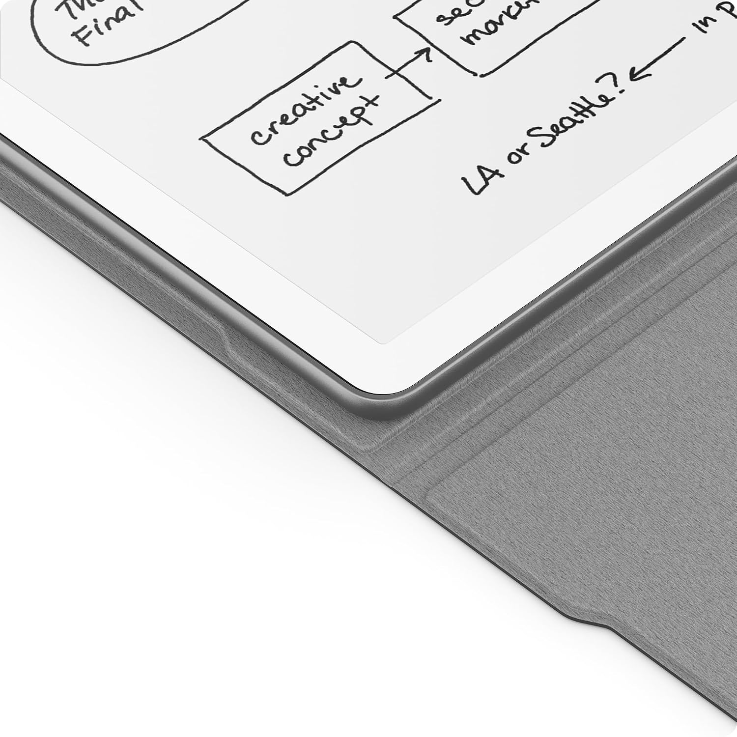 Plant-Based Leather Folio Cover with Magnetic Attach, Designed with Sustainability in Mind for Amazon Kindle Scribe