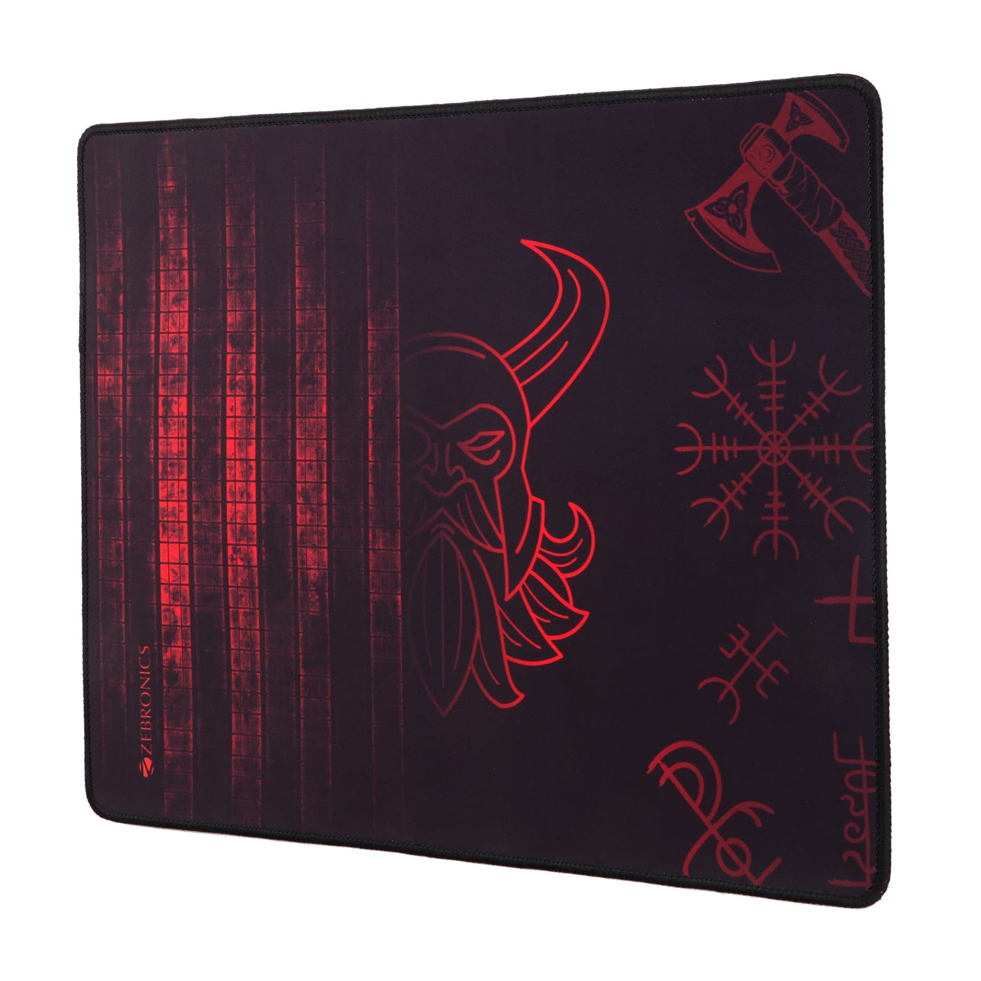ZEBRONICS Firestorm Gaming Mouse pad for All Mouse sensors with Micro-Textured Fabric Surface, Anti Slip Rubber Base, 800x300mm Size, 4mm Thickness and a Portable roll and go Design