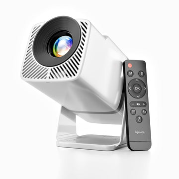 Lifelong Electronics Lightbeam X Smart Projector | Android, 1080P & 4K Ultra HD Support, 2X 3500 Lumens, 720p Native | For Room & Outdoors | All OTT Apps | WiFi/BT,Mirroring,USB,ARC,HDMI,180°,Speakers
