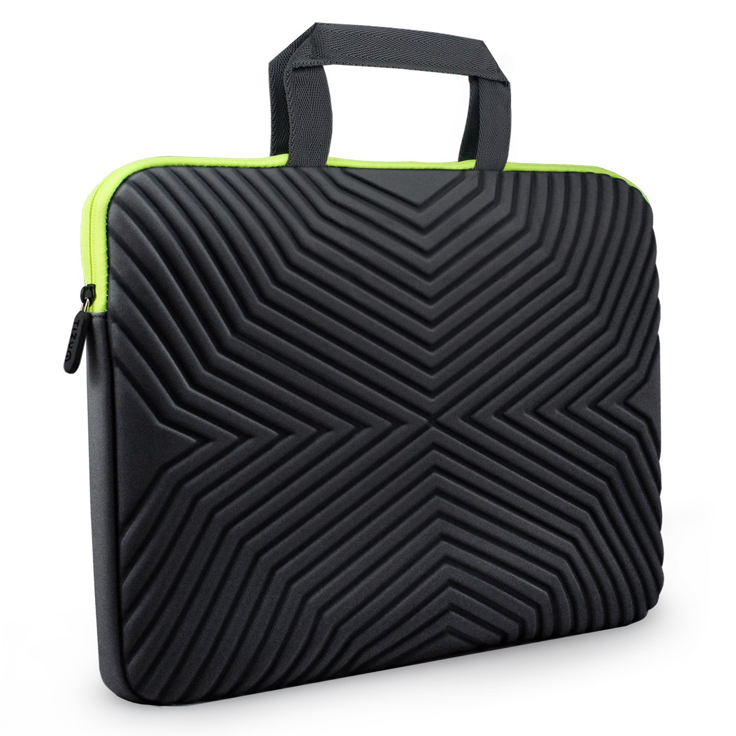 Tizum Z17-13 inches/14 inches Designer Ultra Slim Neoprene Sleeve case Cover Bag for Laptops, with Handle, Shock Proof Foam Protection for Office, Men and Women (Black)
