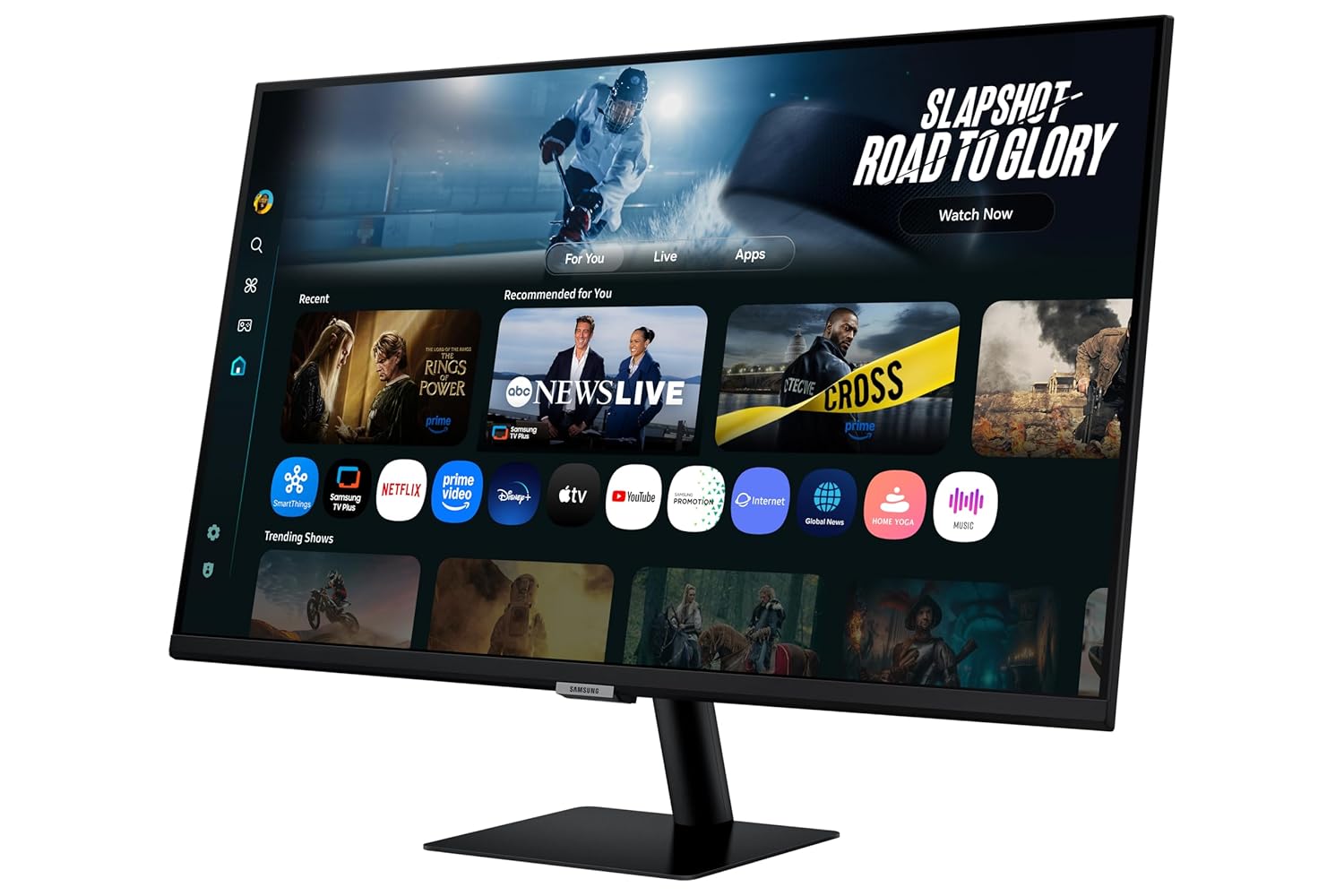 Samsung 32" (80 cm) 4K M7 Vision AI Smart Monitor|UHD 3840 x 2160|Smart TV Experience with AI|Type-C|Apple AirPlay|Gaming Bar|Remote|Speakers|Wi-Fi|Bluetooth|AI Picture & Sound|LS32FM700UWXXL|Black
