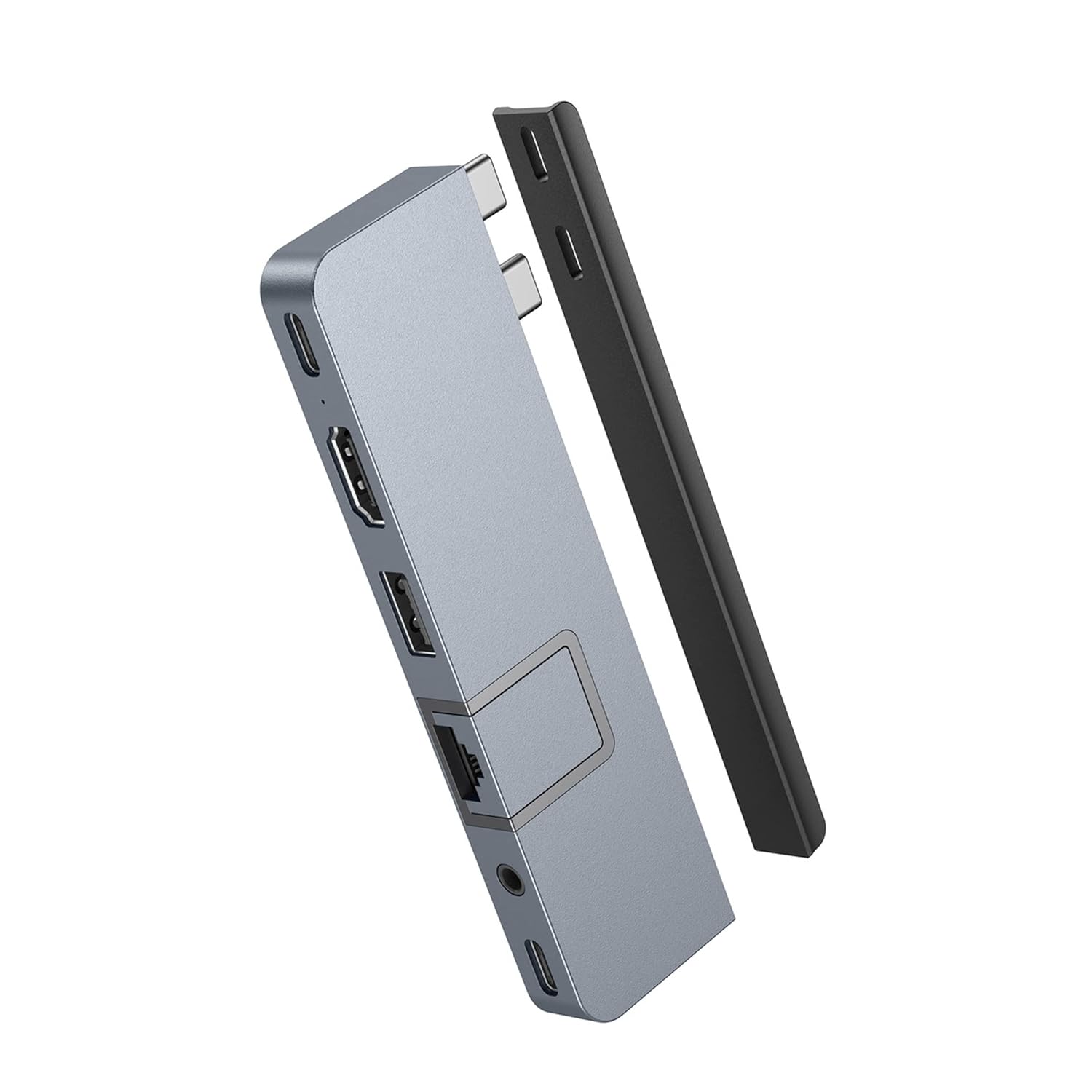 HYPERDRIVE Duo PRO 7 in 2 USB C hub for MacBook Pro/Air, M1 Mac 13,14,15,16 inch, Also Compatible with USB-C iPad Pro/Air, Windows Laptop, Surface, Android Devices with Type C Ports (Space Grey)