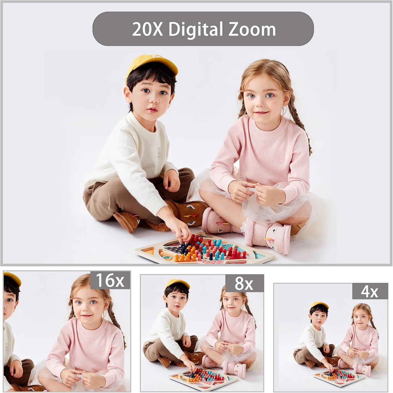 56MP FHD Digital Camera with 20X Digital Zoom & Autofocus, Anti-Shake Point and Shoot Camera for Kids Adults Beginners, Includes 32GB SD Card, Portable Compact for Travel