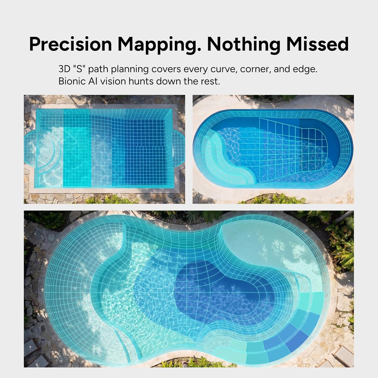 iGarden Robotic Pool Cleaner M1 AI Series, 5.5H Runtime, AI Dual-Camera Vision, 5,019 GPH Suction, Smart Navigation, Wall & Waterline Cleaning for Above & In-Ground Pools