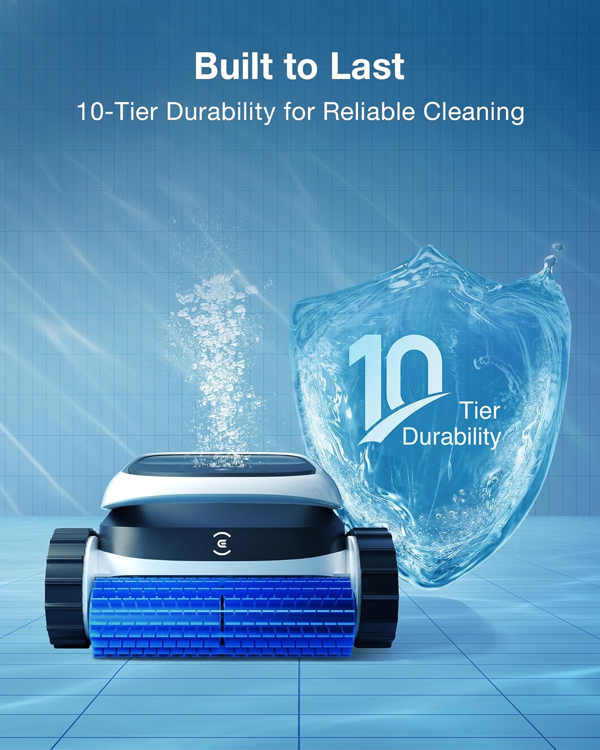 ECOVACS Ultramarine P1 Pool Cleaner Robot, 4800GPH UltraPure Suction, Dual-Layer Filtration, 180 Min Runtime, SmartNavi Navigation, App Control, Cordless Pool Vacuum for Floor & Wall, Up to 1937 sqft