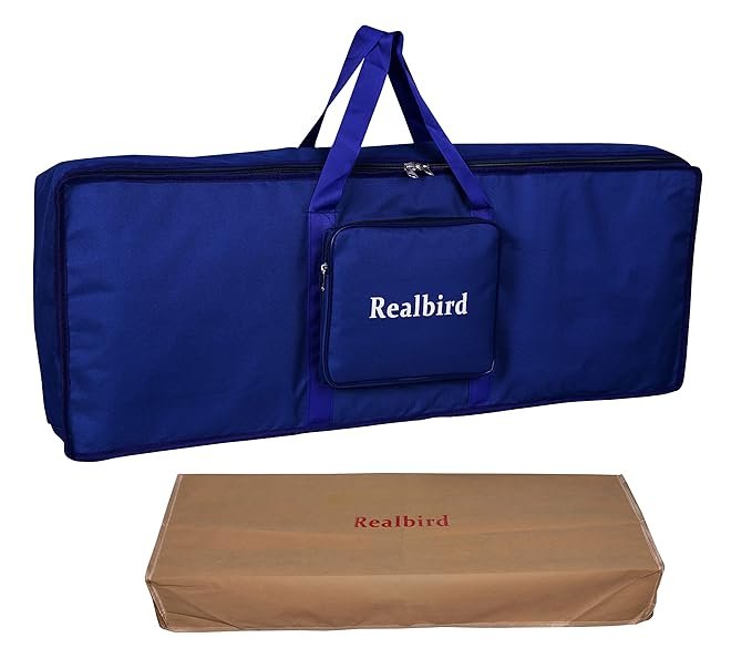 Realbird 61 Keys Keyboard/Piano Cover Bag and Dust Cover Compatible with Casio CTK-1100, 1200, 1300, 1500, 1550, 2200, 2300, 2400, 2500, 2550, 3000, 3200, 3500 Piano, Inner Dimension- 99 x 35 x 15 Cm.