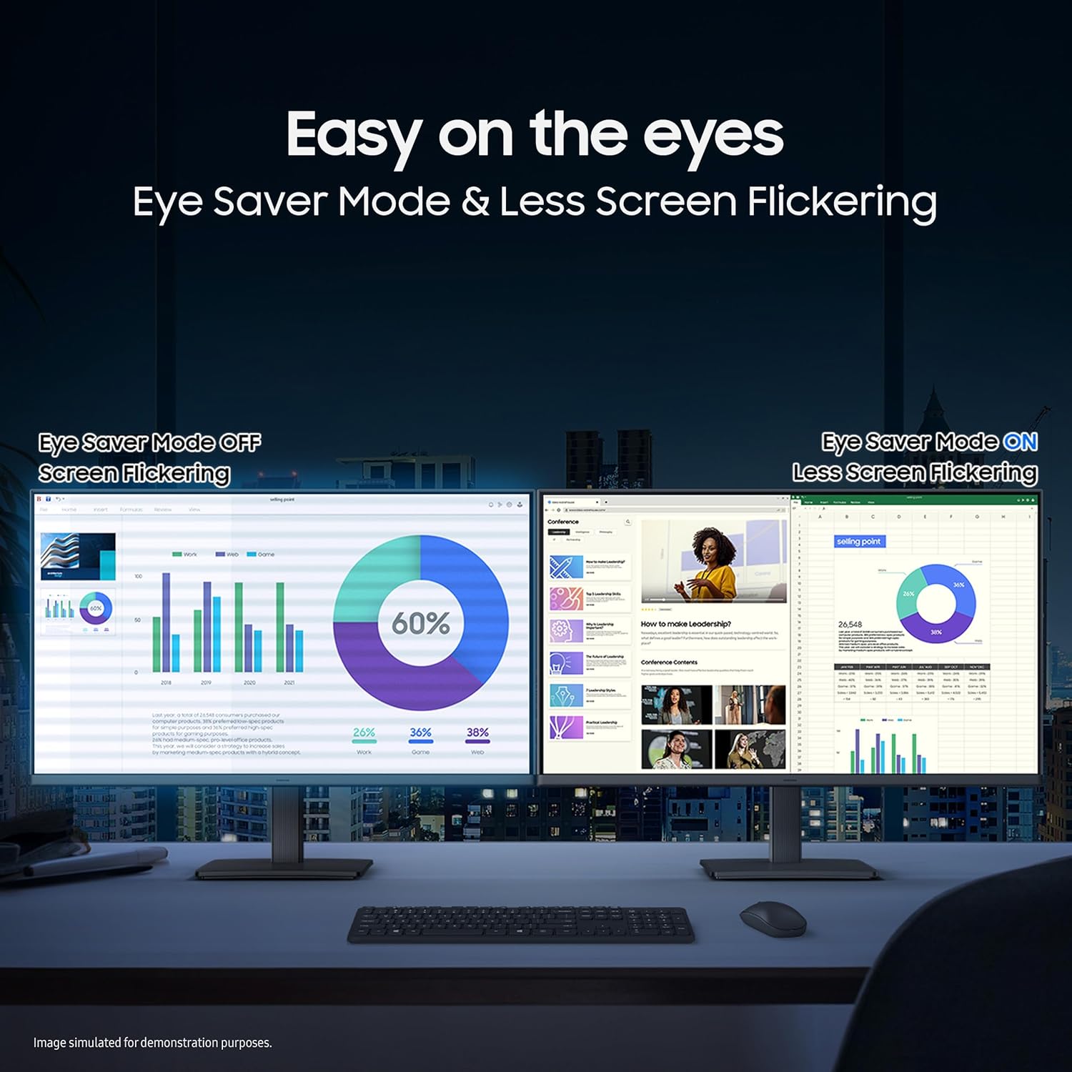 Samsung 27" (68.6 cm) S3 Flat Monitor|Super Slim Borderless Design|IPS Panel|FHD 1920 x 1080|100 Hz|5 ms|Ports-HDMI,VGA|Game Mode||Eye Saver Mode||Wall Mountable|LS27D300GAWXXL|Black