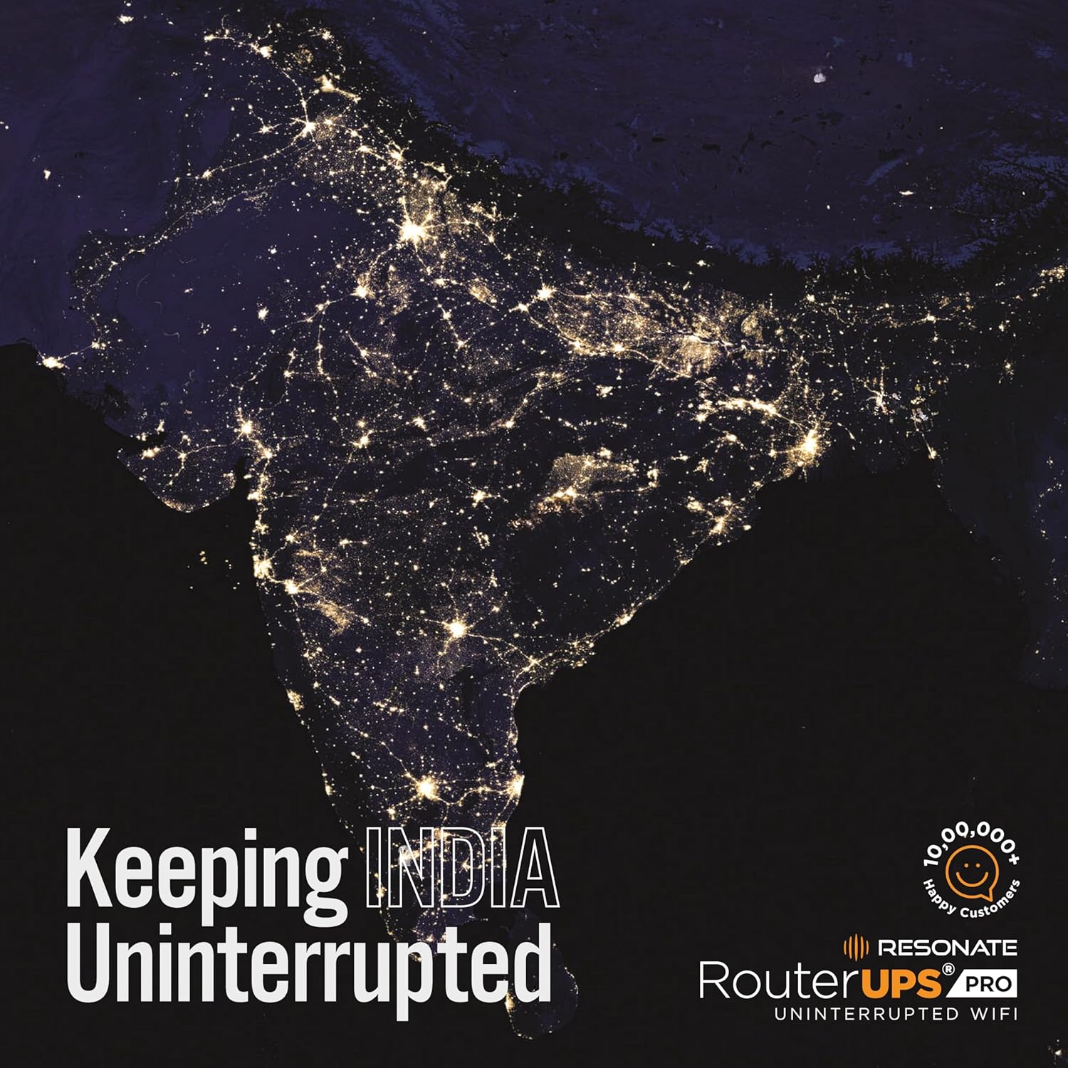 Resonate RouterUPS® Pro (100% Extra Backup) | 10400mAh Mini UPS Power Backup for 12V WiFi Router & Modem (Supports upto 3A) | Upto 8 Hrs with Multi-LED Indicator | Jio Fiber, Airtel Xstream Compatible