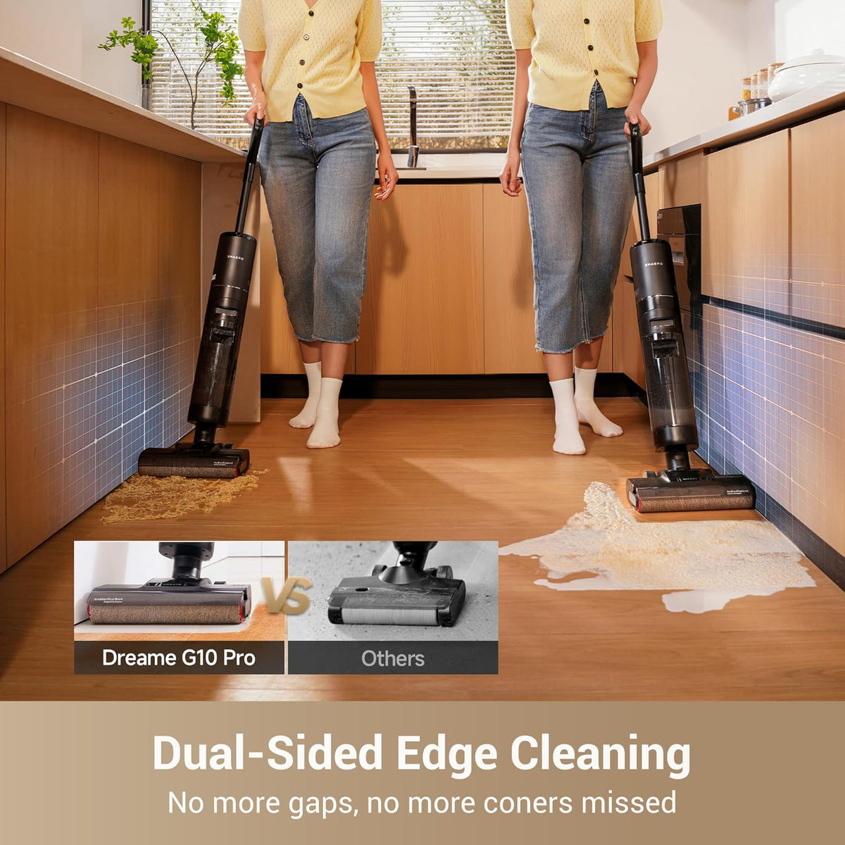 dreame G10 Pro Wet Dry Vacuum Mop, Vacuum and Mop All in One for Hard Floor | Auto Self-Cleaning, 16K Pa Powerful Suction, Up to 35 Mins Runtime, Edge Cleaning, Self-Propelled Vacuum Mop Combo