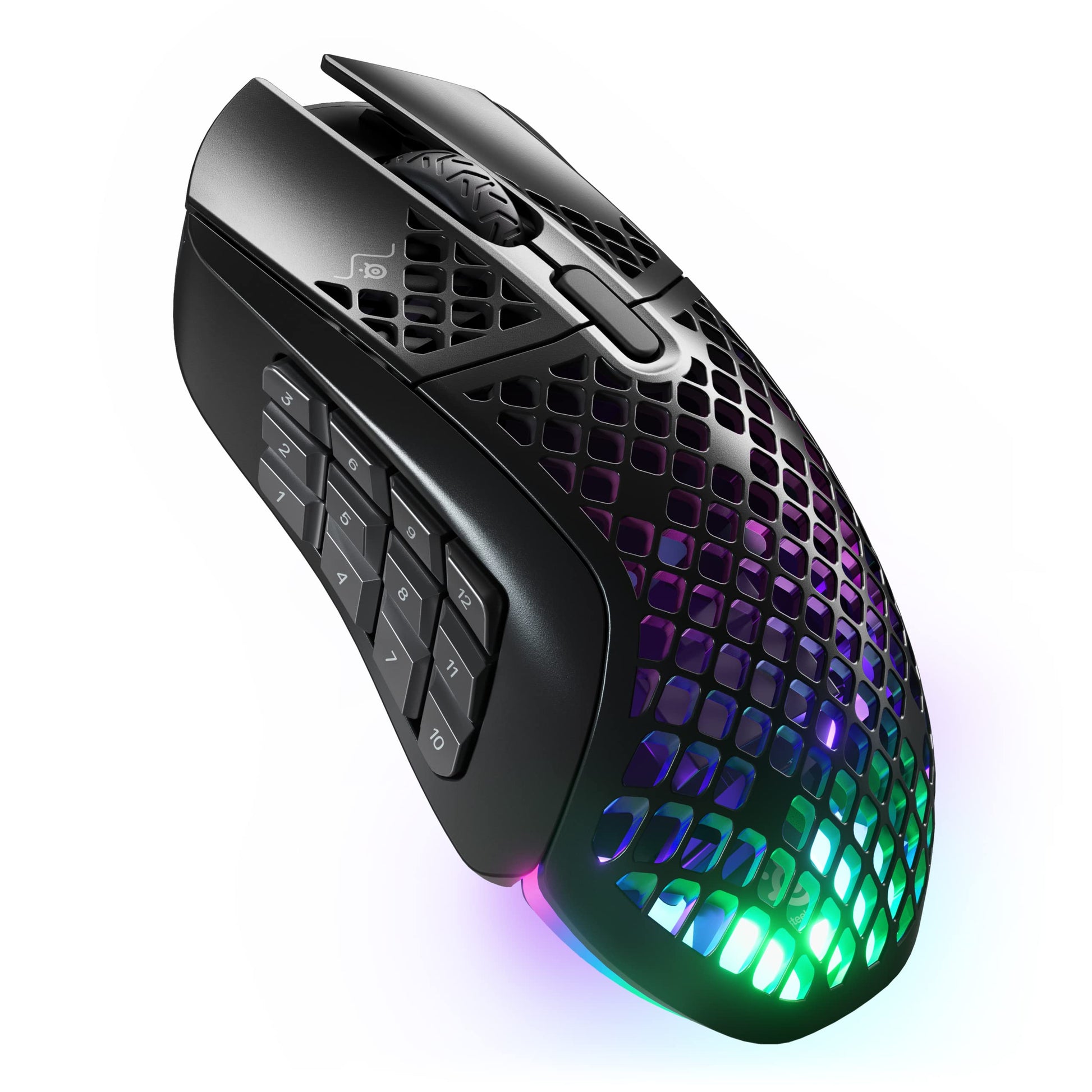 SteelSeries Aerox 3 Wireless - Super Light Gaming Mouse - 18,000 CPI TrueMove Air Optical Sensor - Ultra-Lightweight 68g Water Resistant Design - 200 Hour Battery Life Snow,White,62612