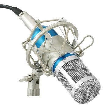 BM-800 Silica Gel Professional Condenser Microphone with Metal Shock Mount BLUE