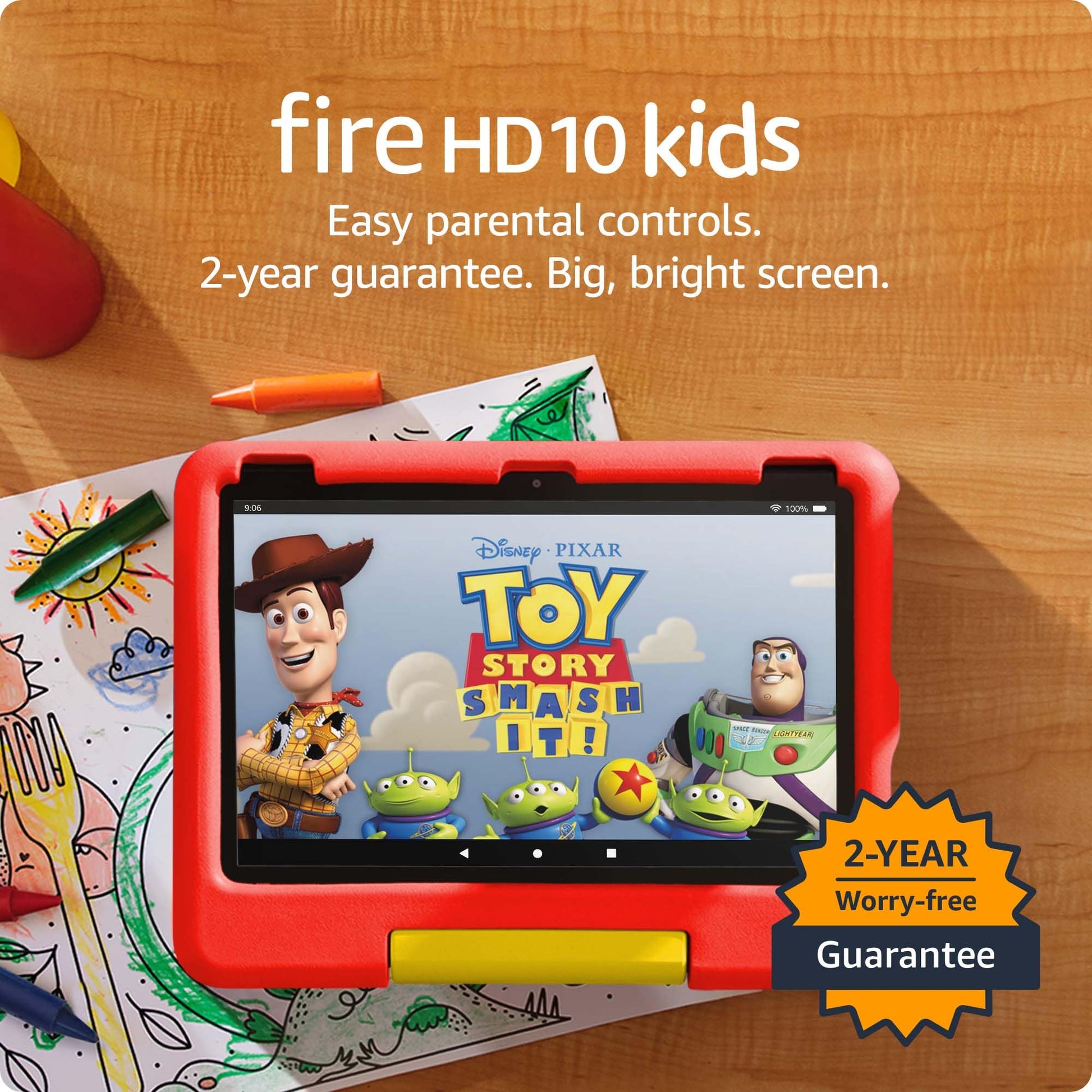 Amazon Fire HD 10 Kids tablet (newest model) ages 3-7 | Bright 10.1" HD screen with included ad-free and exclusive content, robust parental controls, 13-hr battery, 32 GB, Pink