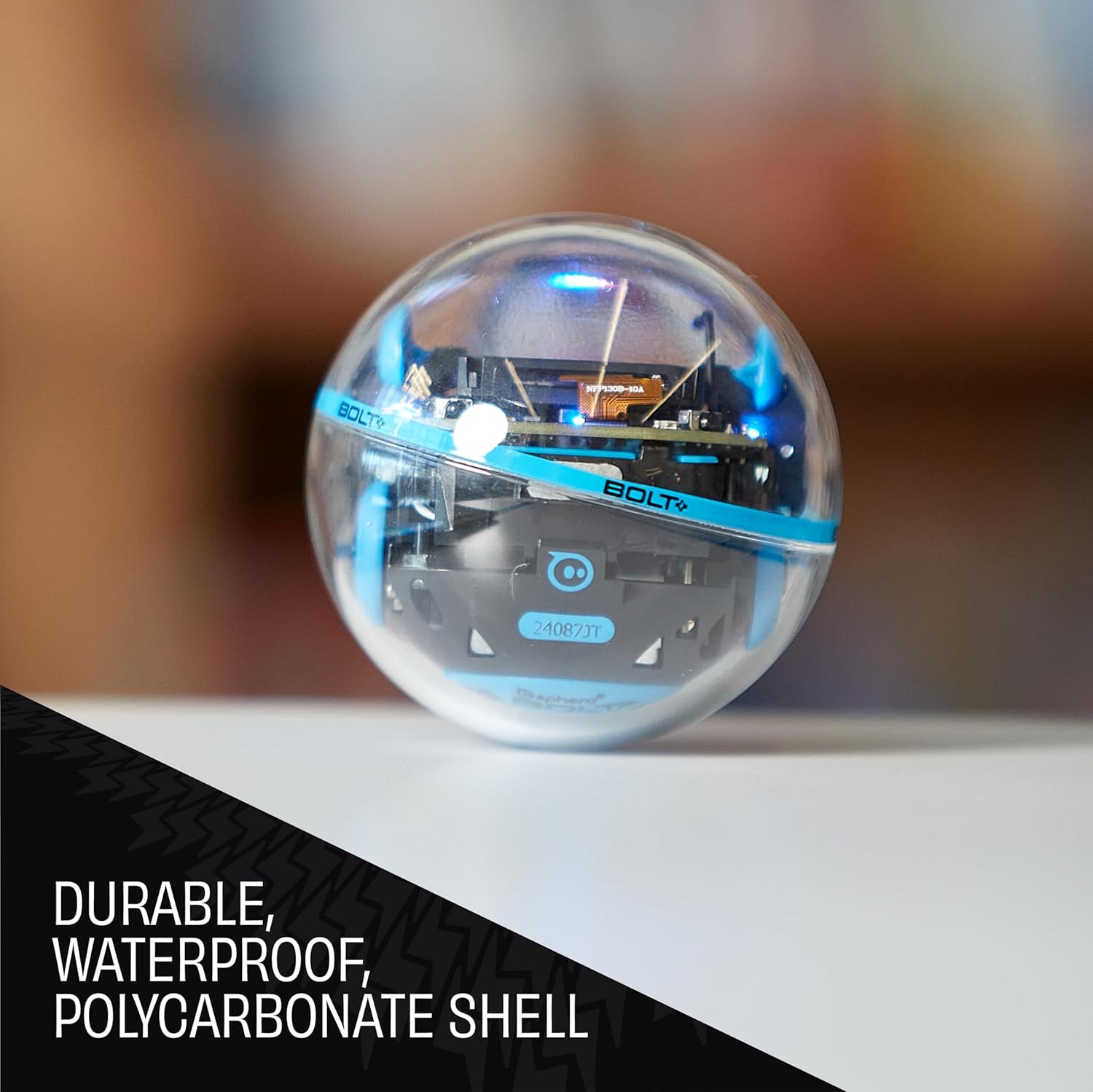 Sphero Bolt+: Coding & AI Learning Robot – Program with Draw, Blocks, Python & Javascript – Animated LCD Display – Ages 8+ – Durable, Qi Charging, Waterproof