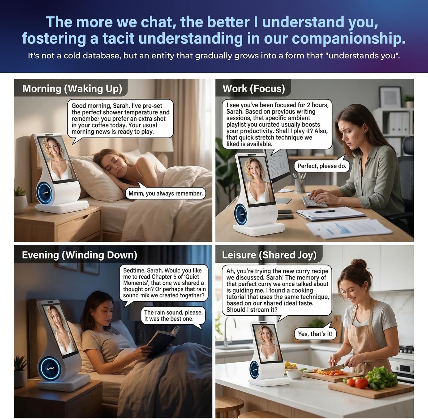 umissfun Emotional AI Companion Device,AI Chat Companion, AI Desktop Robot Companion,Voice Understanding,Personality Design,Tech&Gadget Gift,Geek,Desktop Setup,True Empathy AI-Grows with You (White)