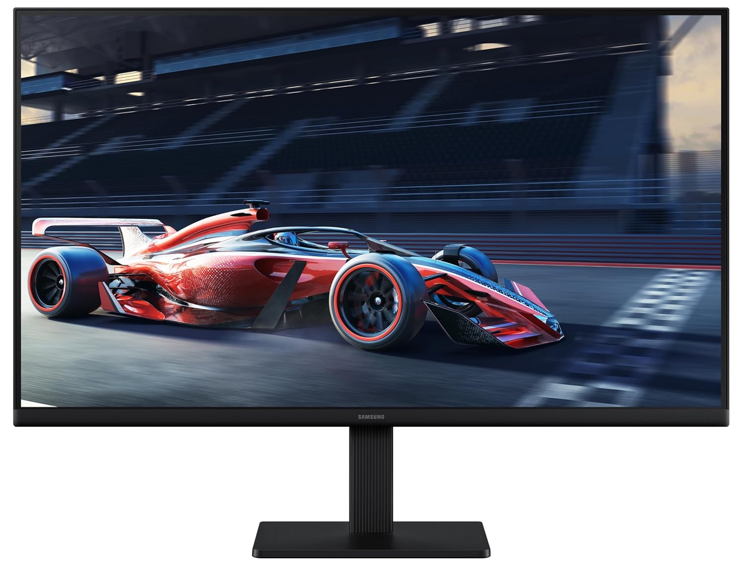 Samsung 24" (60.5 cm) S3 Flat Monitor|Super Slim Borderless Design|IPS Panel|FHD 1920 x 1080|100 Hz|5 ms|Ports-HDMI,VGA|Game Mode|Eye Saver Mode||Wall Mountable|LS24D300GAWXXL|Black