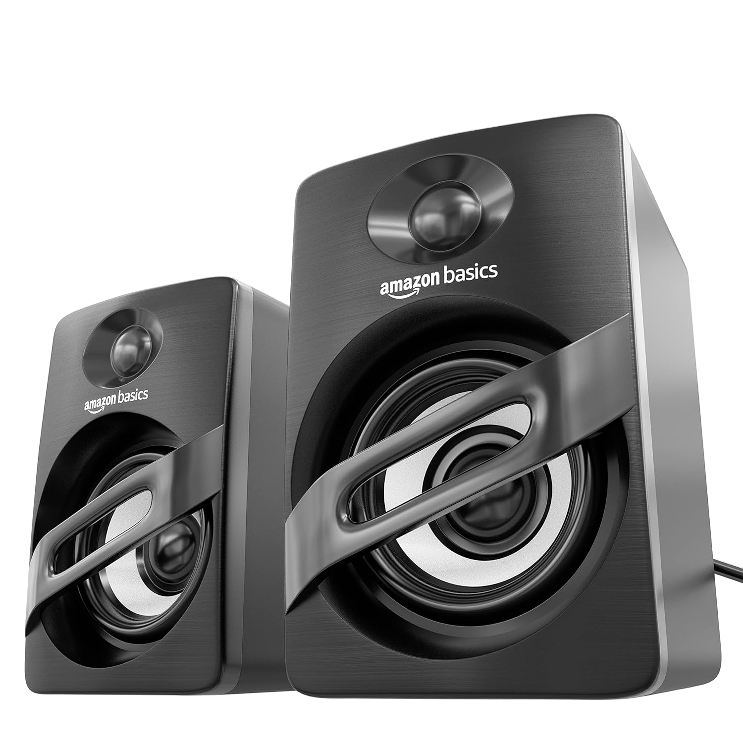 amazon basics Portable Multimedia Speaker| Suitable for Laptop & Desktop (Black) | USB 2.0 | Deep Bass